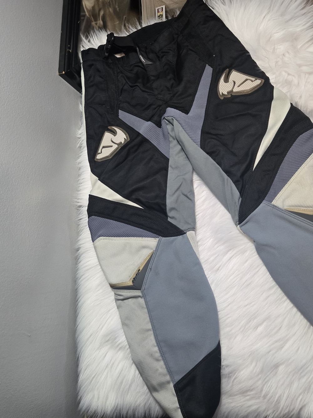 thor Black, Gray & Silver Motocross Pants